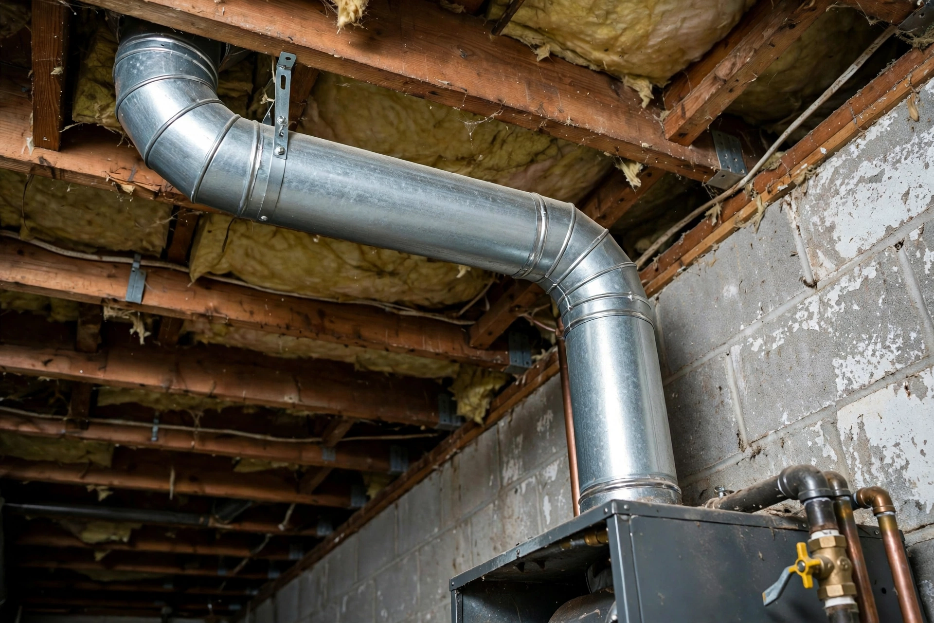 Flue pipe elbow for furnace service in Leesburg VA