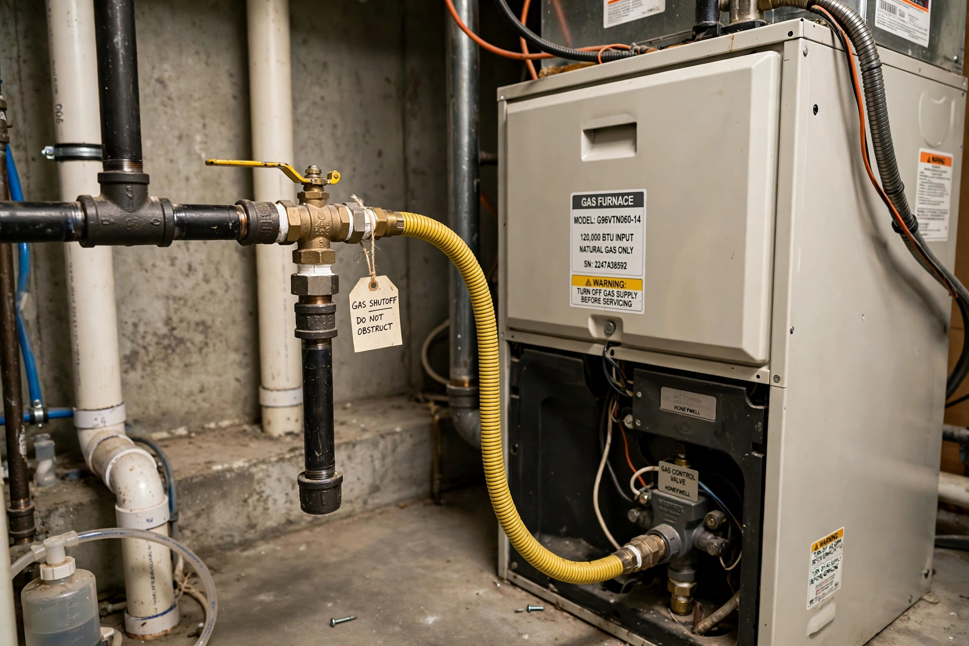 Furnace gas line connection for furnace service in Leesburg VA