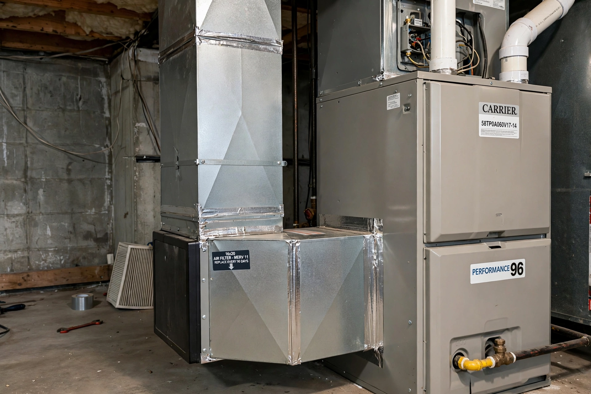 Furnace return drop for furnace service in Leesburg VA