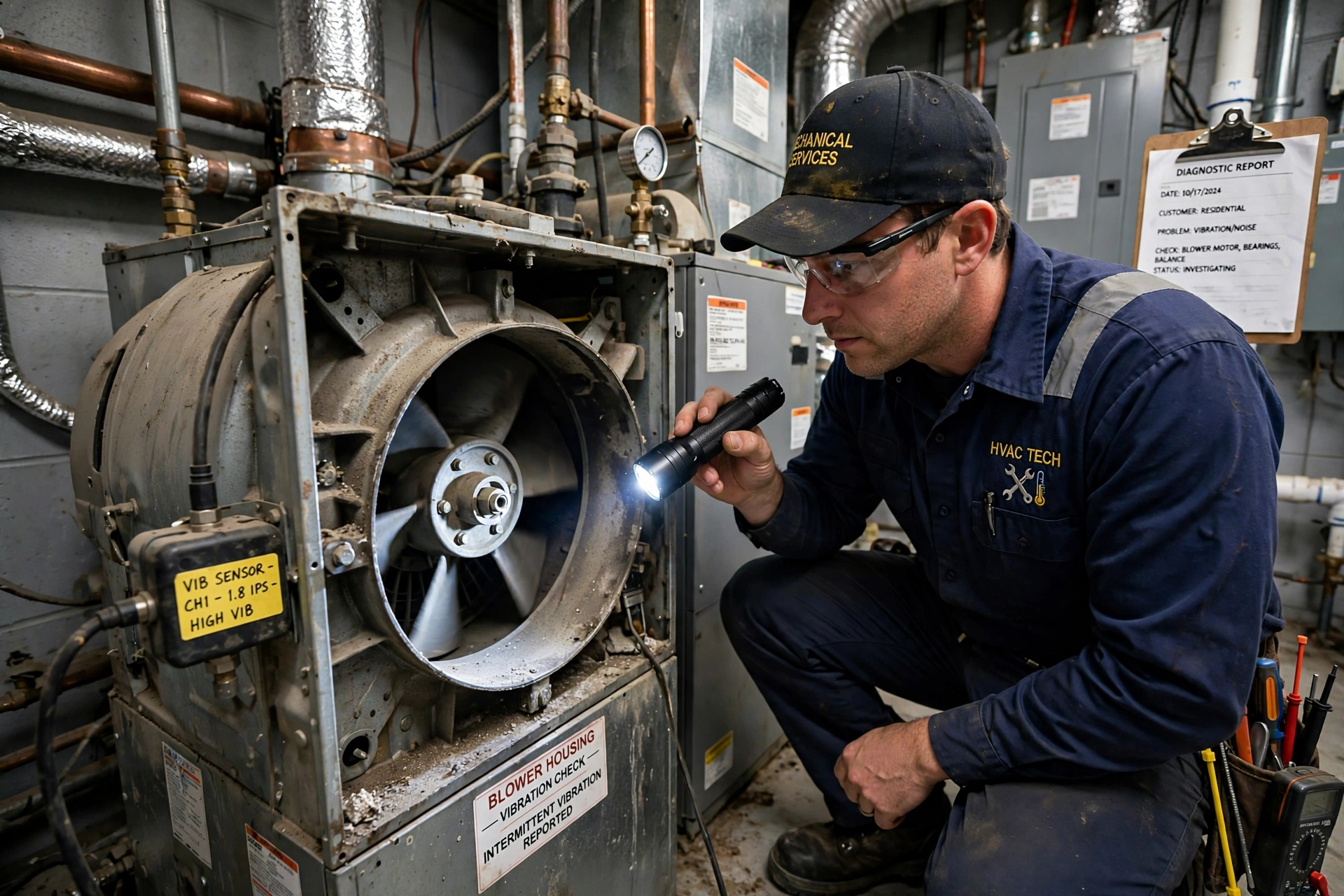 Furnace vibration noise for furnace service in Leesburg VA