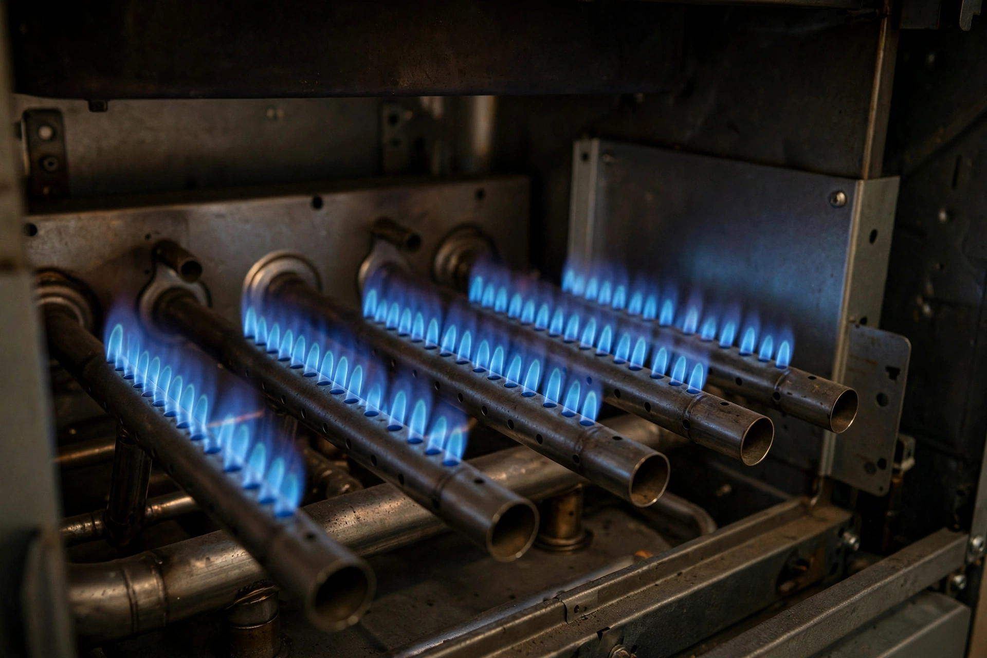 Gas burners blue for furnace service in Leesburg VA